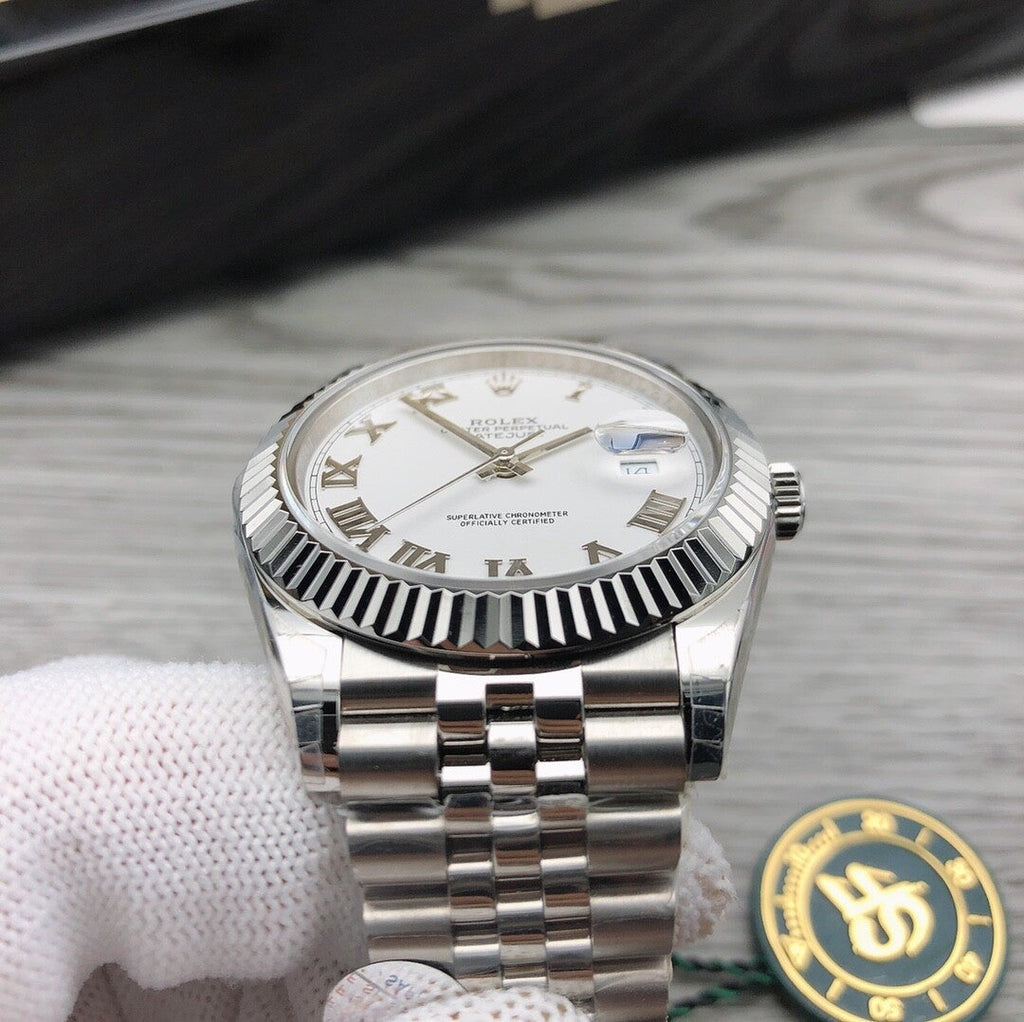 Rolex Datejust 41mm White Dial, Roman Numerals