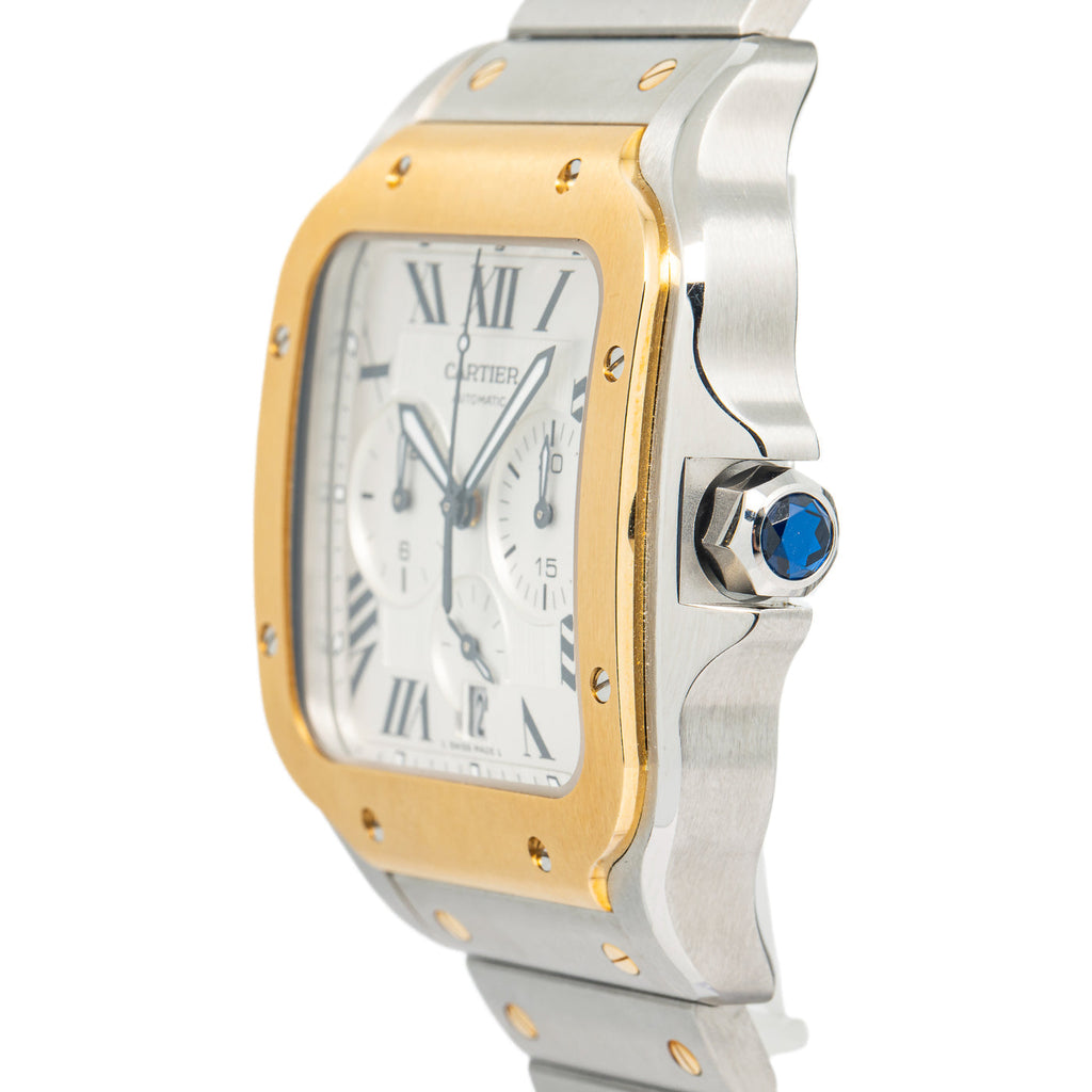 Cartier Santos Two Tone Chronograph