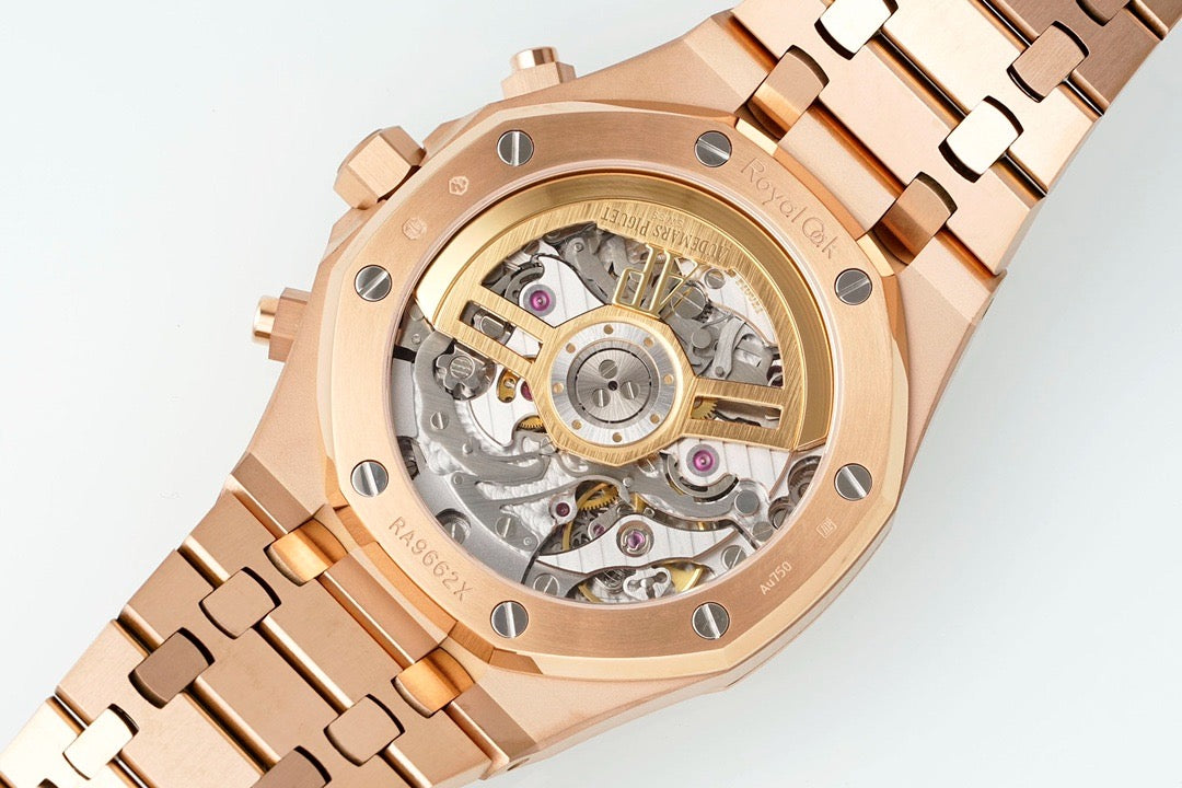 Audemars Piguet Royal Oak 41 Chronograph Rose Gold Blue Dial