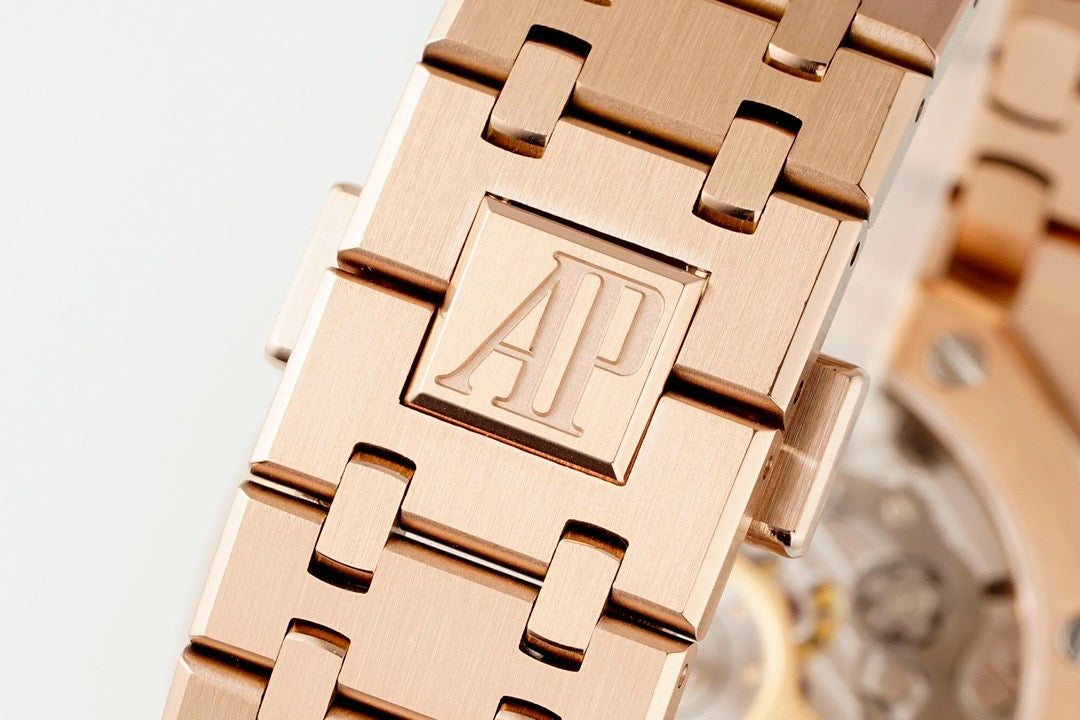 Audemars Piguet Royal Oak 41 Chronograph Rose Gold Blue Dial