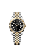 Rolex DateJust Two Tone Gold Black Dial