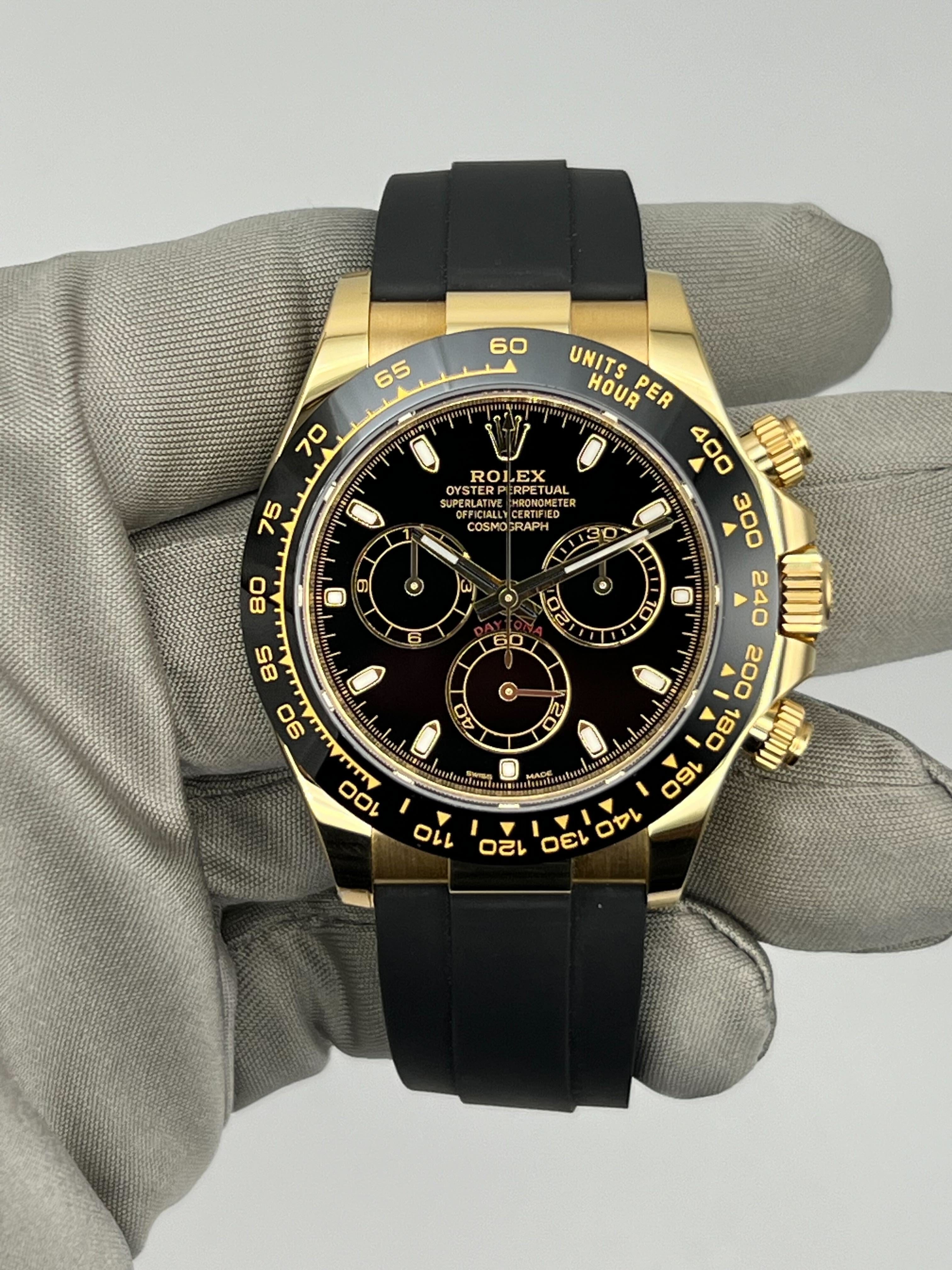Rolex Daytona Yellow gold, black dial