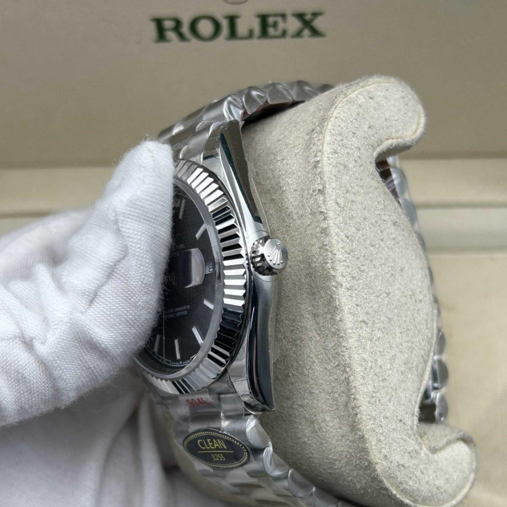 Rolex Day Date White Gold Black Dial