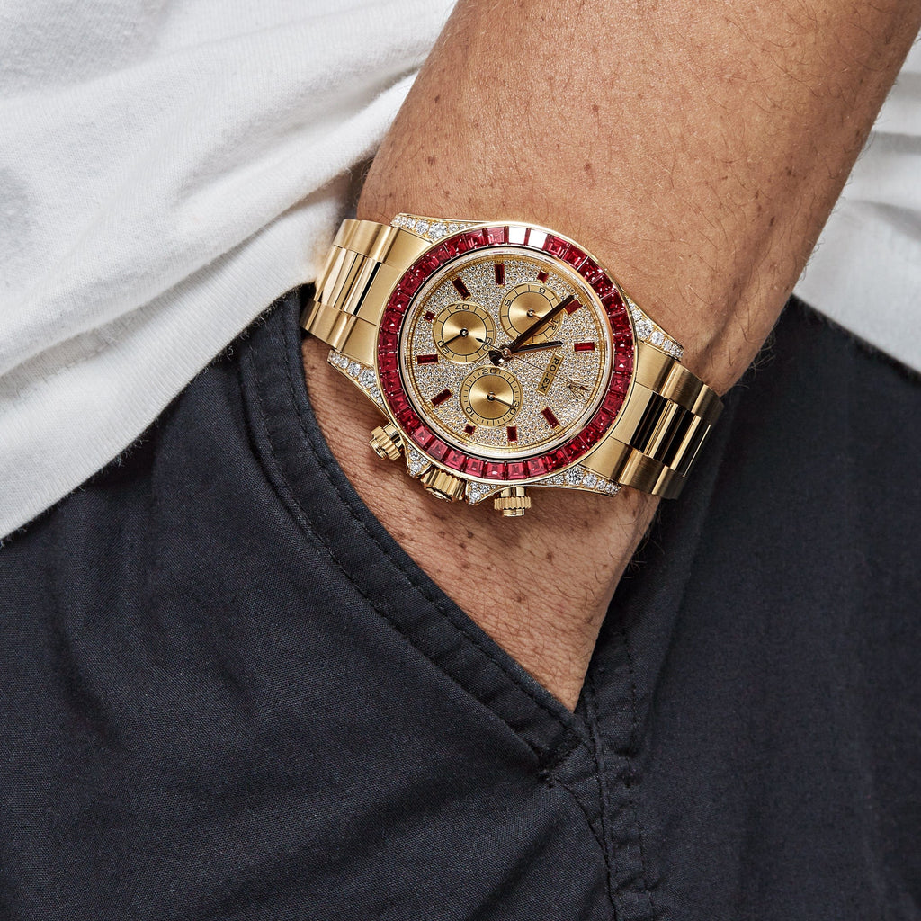 Rolex Daytona Yellow Gold Baguette Diamond Dial