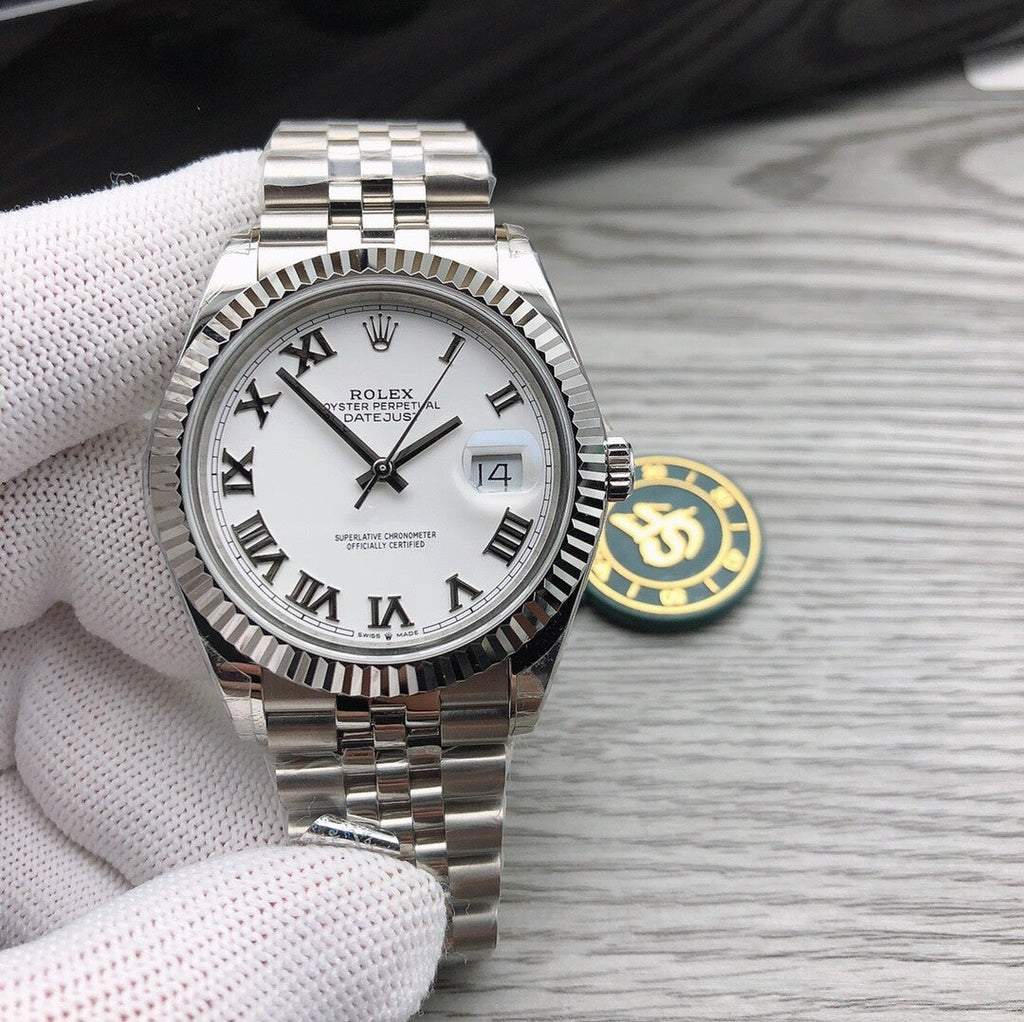 Rolex Datejust 41mm White Dial, Roman Numerals