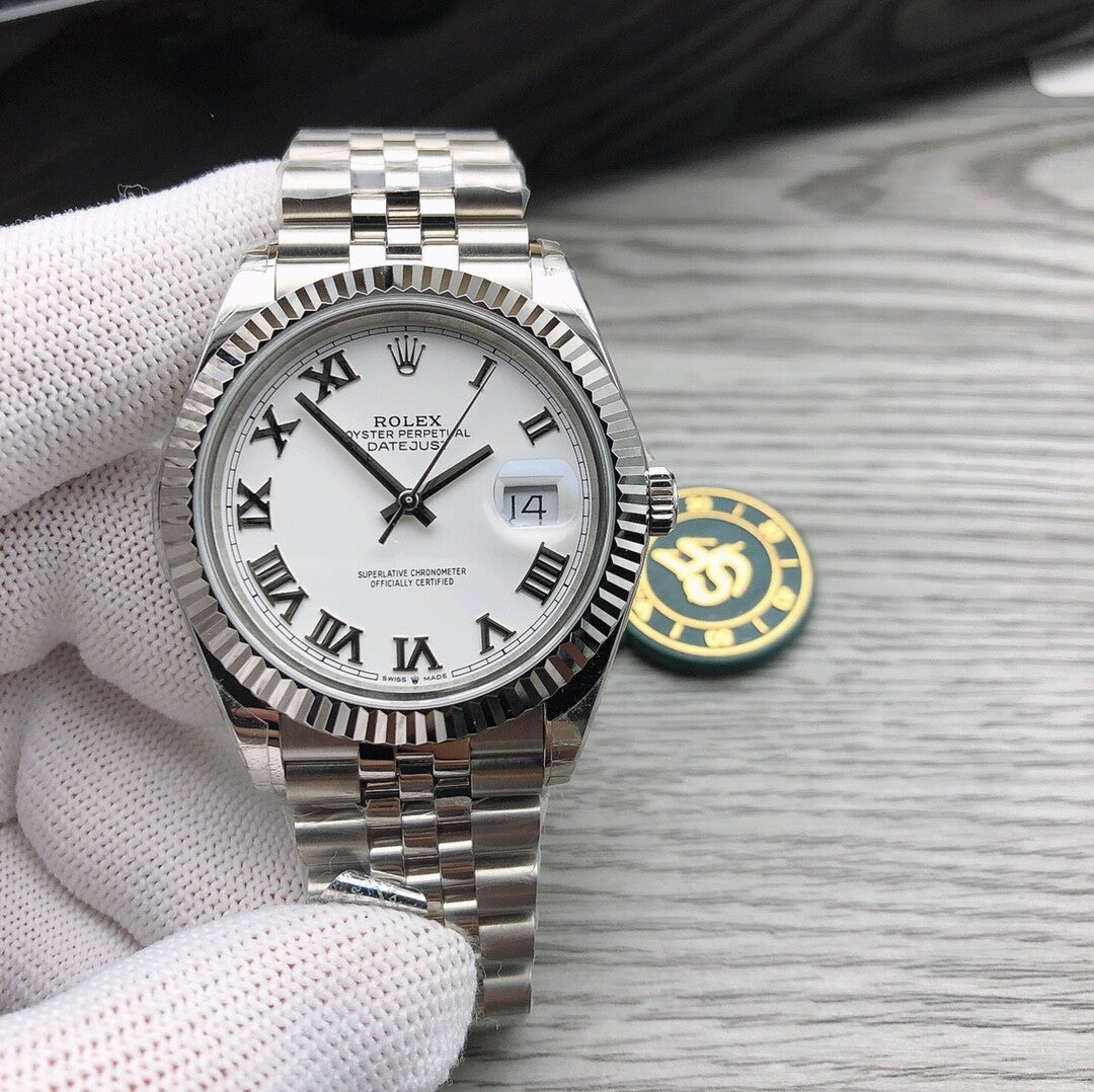 Rolex Datejust 41mm White Dial, Roman Numerals