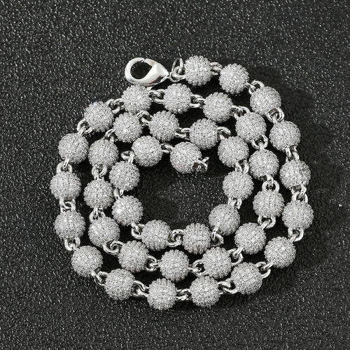 Ball Chain Ice Out Moissanite