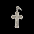 Cross In Baguette Diamonds Silver