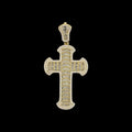 Cross In Baguette Diamonds Gold