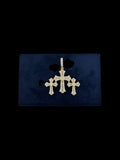 Triple Imperial Cross Gold Moissanite