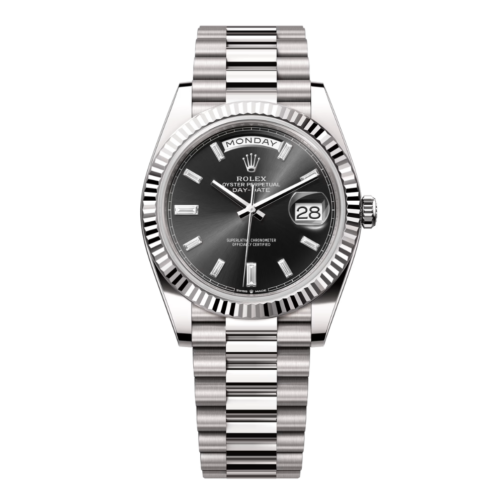 Rolex Day-Date White Gold Black Dial