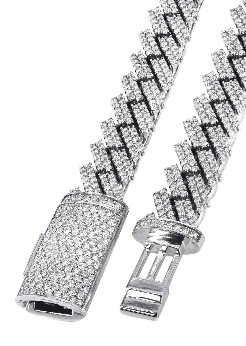 Cuban Chain Moissanite Row Square