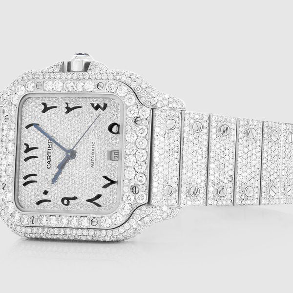 Cartier Santos Black VVS with Arabic Numerals, 40 mm