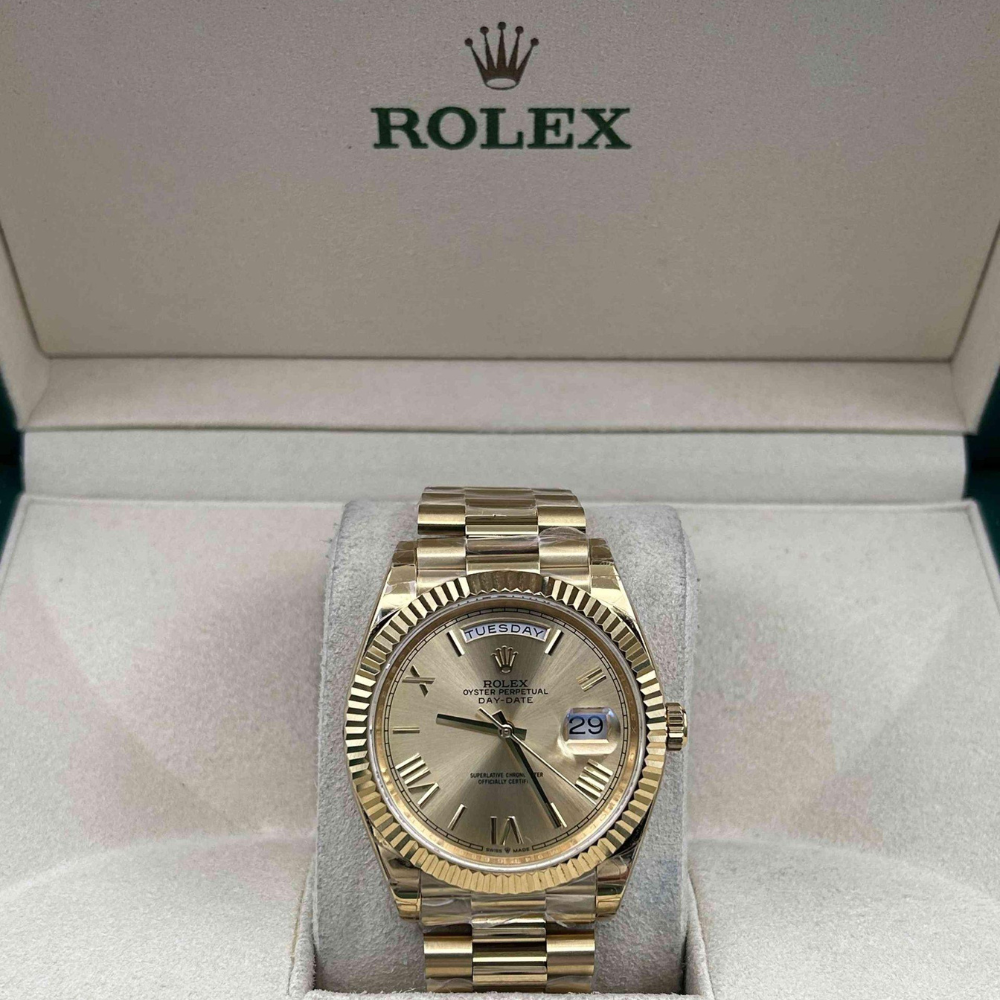 Rolex Day-Date With Champagne Roman Dial, 40 mm