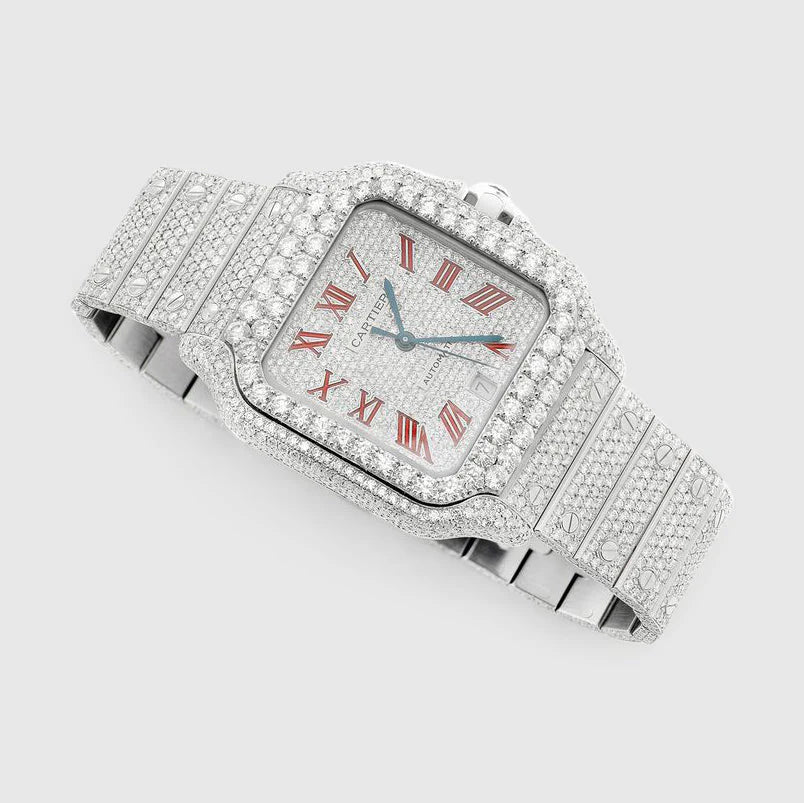 Cartier Santos Roman Numerals Red, VVS, 40mm