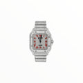 Cartier Santos VVS With Iced Red Roman Numerals, 35mm