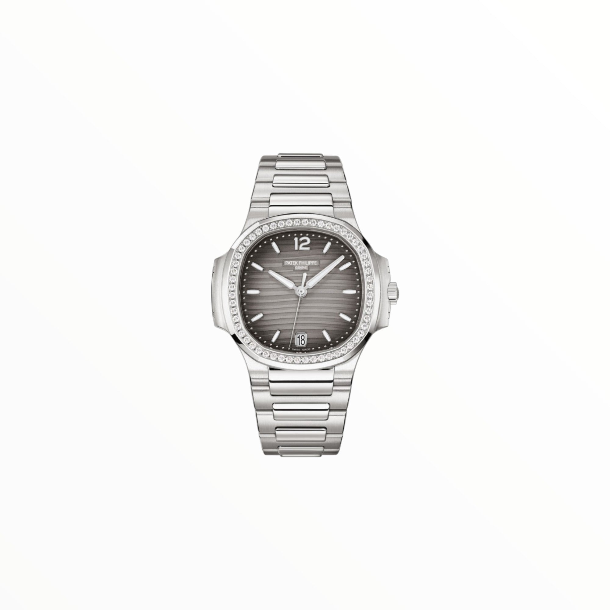 Patek Philippe Nautilus, Diamond Bezel Grey Dial