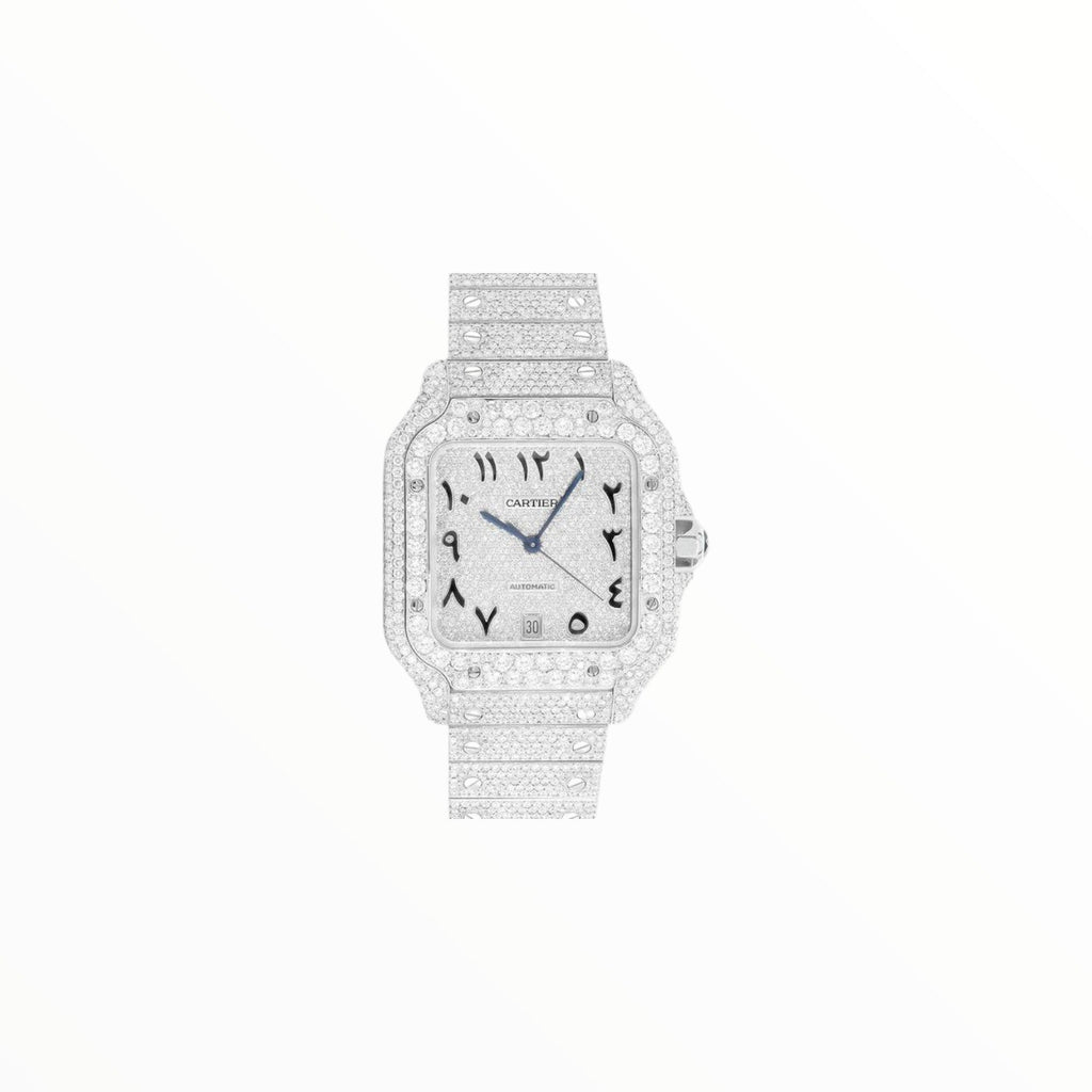 Cartier Santos Black VVS with Arabic Numerals, 40 mm